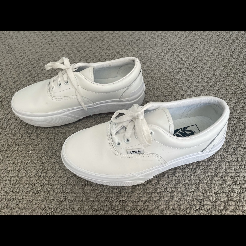 Vans Era Stacked Leather Platform Sneakers